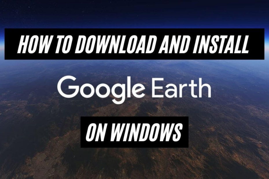 install google earth for windows 10