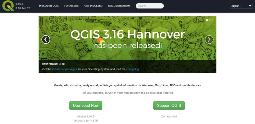 QGIS Download Homepage