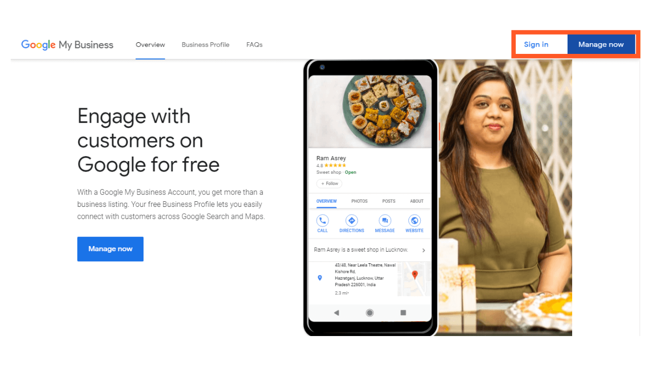 Google My Business Manage Now